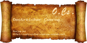 Oestreicher Cserne névjegykártya